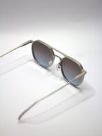 Metal Sunglassess for Men Uv 400 Silver body Blue glass - Image 4