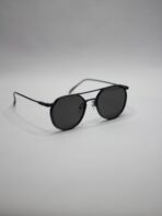 Metal Sunglassess for Men Uv 400 Black body Black glass