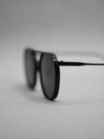 Metal Sunglassess for Men Uv 400 Black body Black glass - Image 3