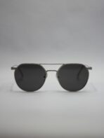 Metal Sunglassess for Men Uv 400 Silver body Black glass