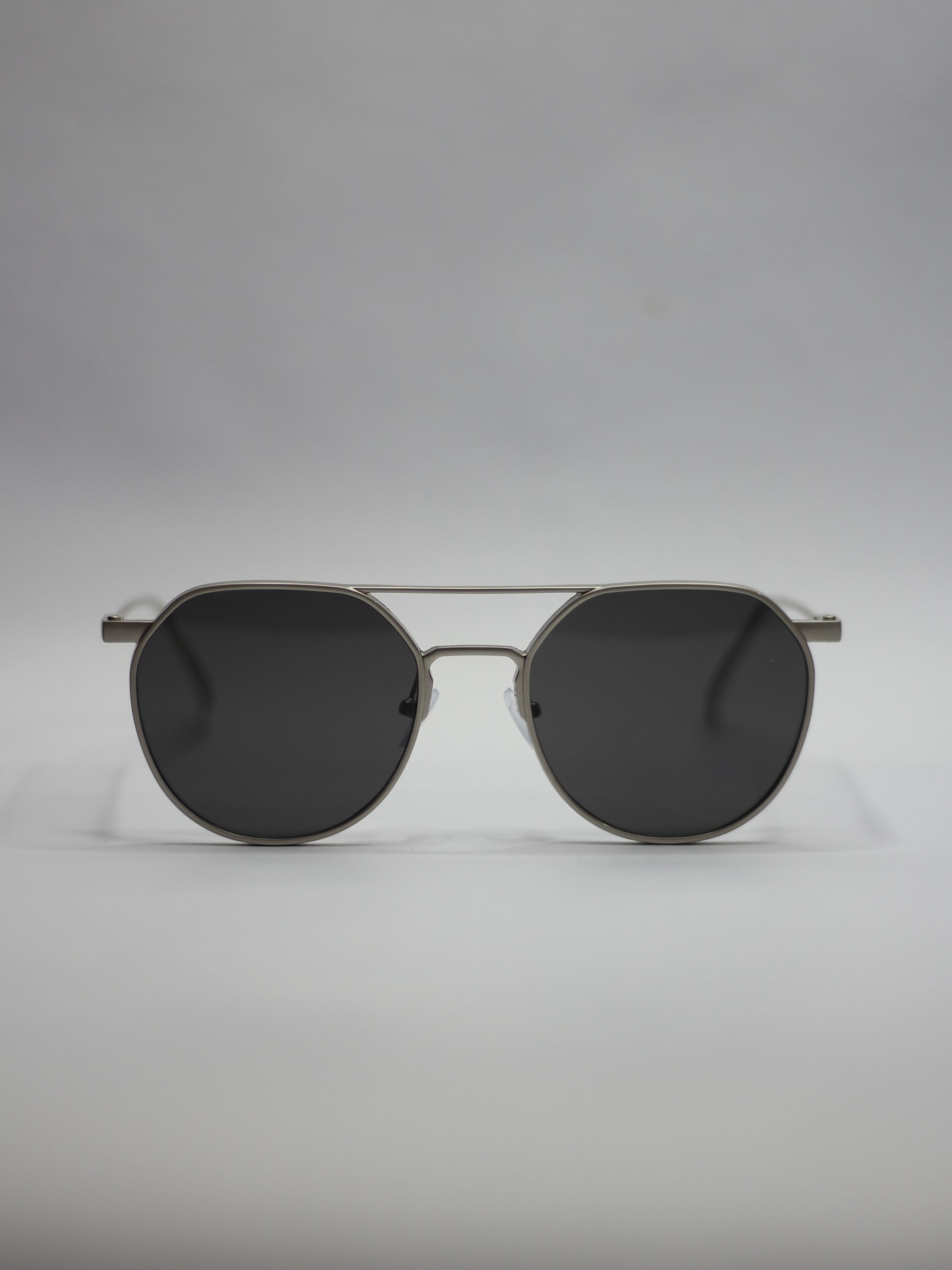 IMG_1601 Metal Sunglassess for Men Uv 400 Silver body Black glass - Image 1