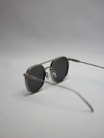 Metal Sunglassess for Men Uv 400 Silver body Black glass - Image 2