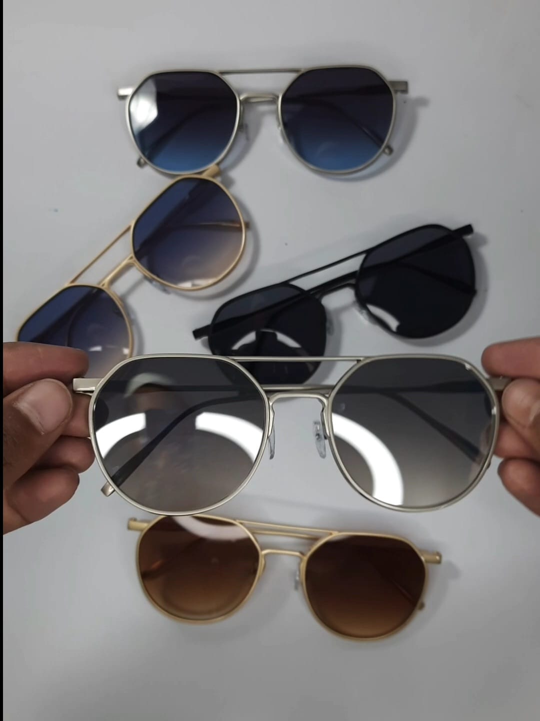 WhatsApp Image 2026-03-23 at 9.53.49 PM Metal Sunglassess for Men Uv 400 Silver body Gray glass - Image 1