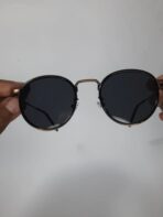 Trendy Light weight Sunglasses 2026 Golden Frame black glass - Image 3